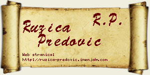Ružica Predović vizit kartica